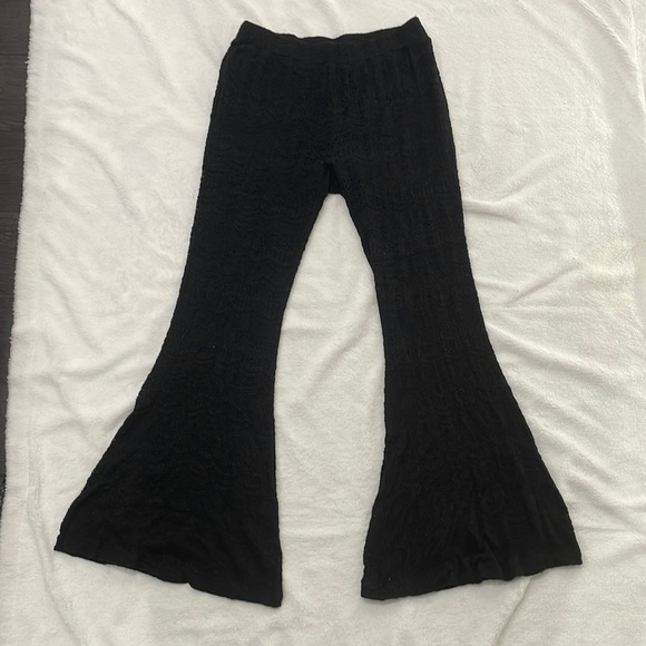 Gab & Kate Other - Gab and Kate Black Crochet Swim Coverup Pants